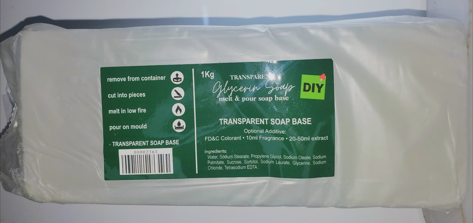 Glycerine Soap Base -Melt and Pour